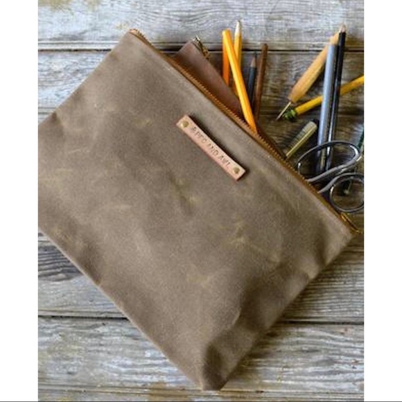 Peg and Awl Handbags - SOLD Peg and Awl Waxed Canvas Trendy Pouch Bag